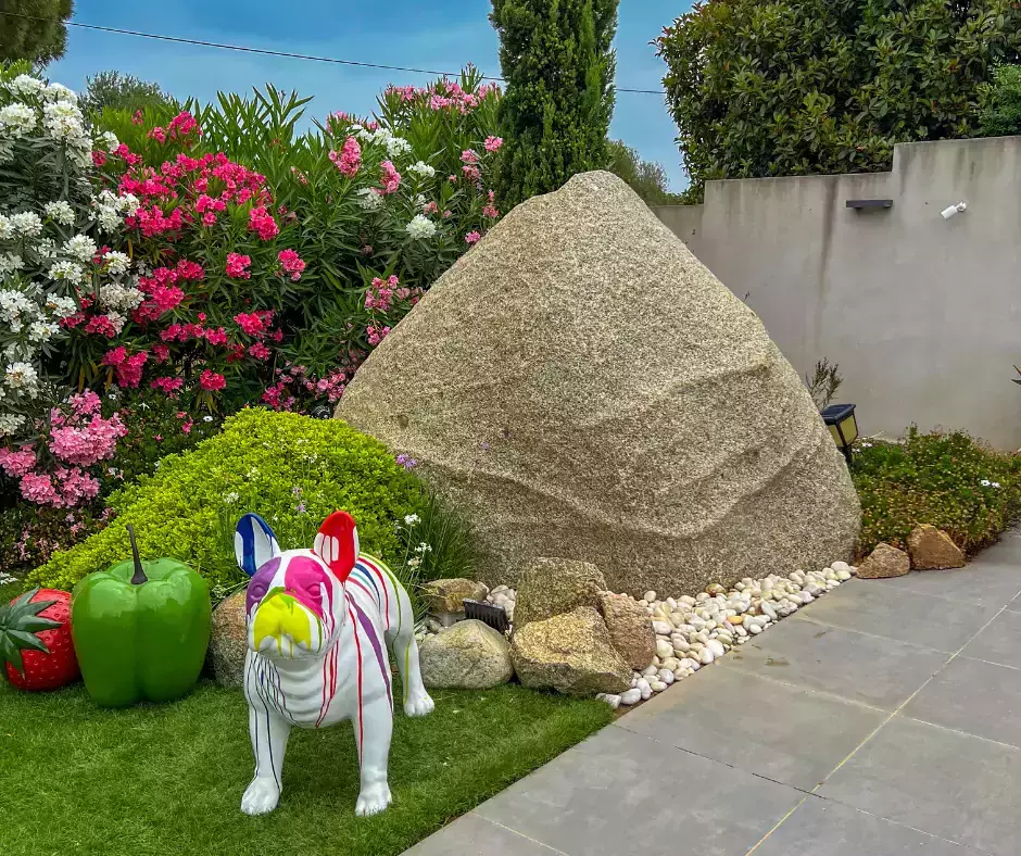 sculpture de jardin chien