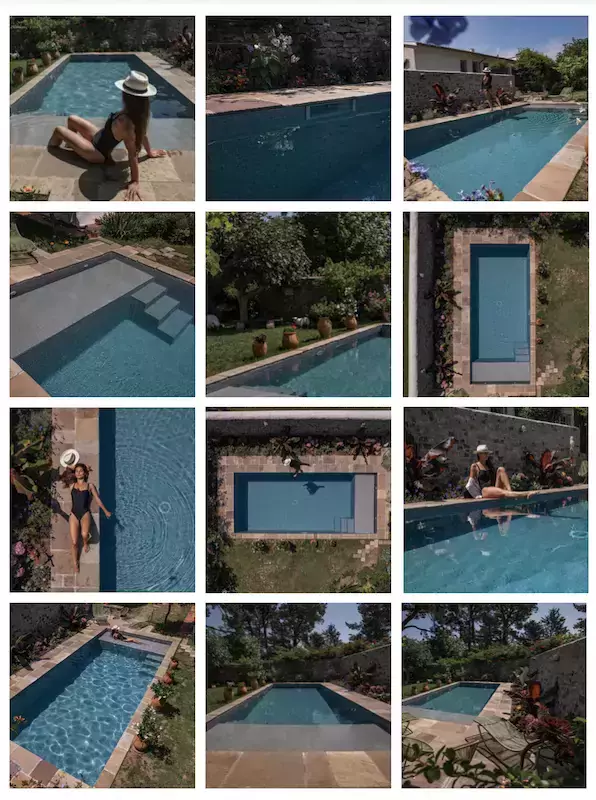 piscine avec terrasse en pierre de bidache